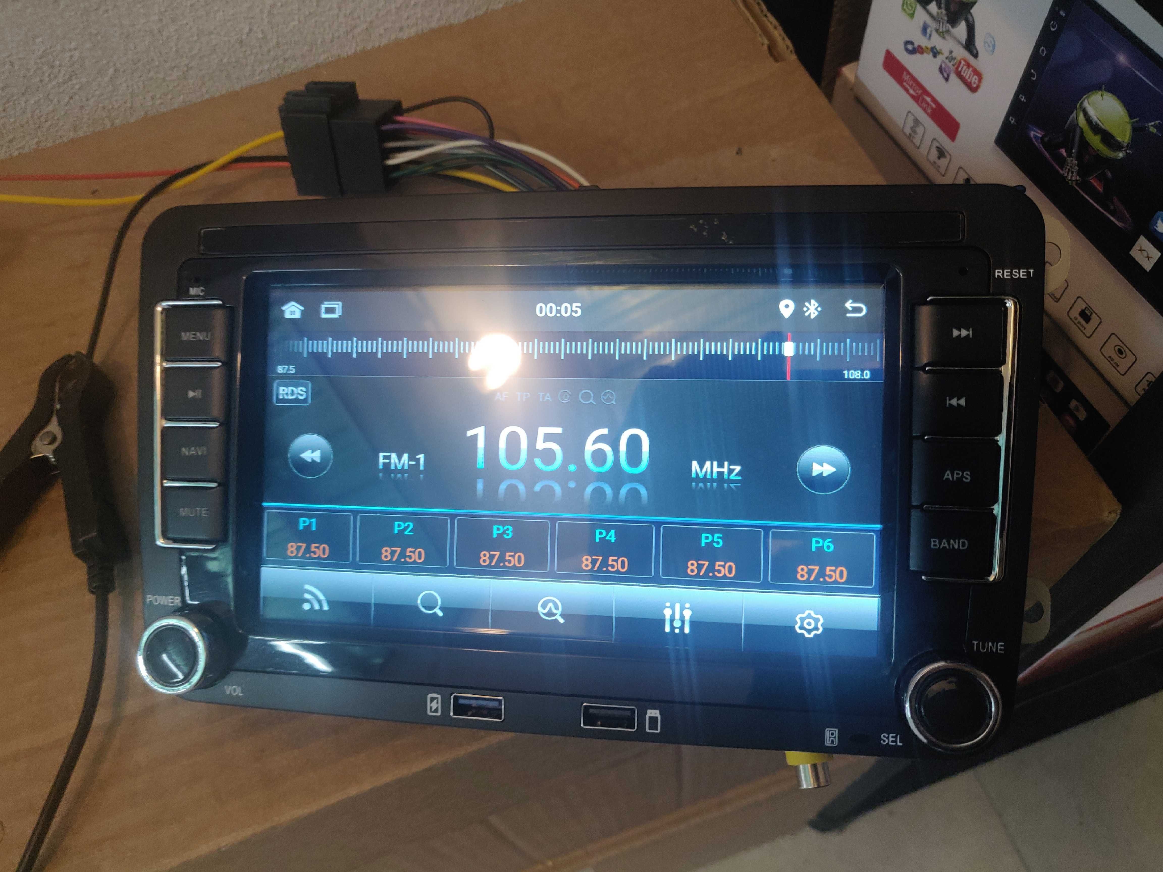Rádio 2 DIN Android VW + 2 GB RAM + 32 GB ROM + carplay e Android Auto