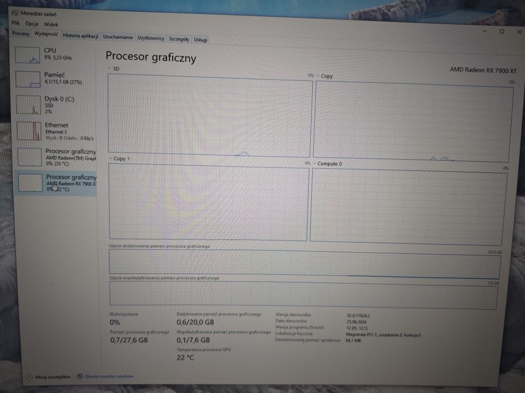 Komputer do gier rx 7900xt(wydajność taka sama jak 3090ti/4070ti S)