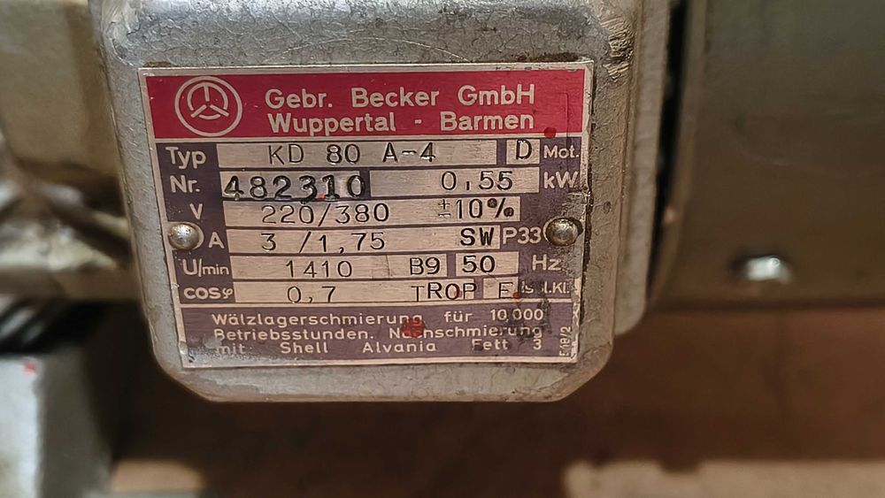 Pompa wakum prozniowa łopatkowa Becker KD 80 A-4