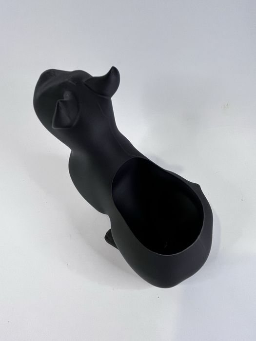 Doniczka Kot Czarny 16 cm wysoka