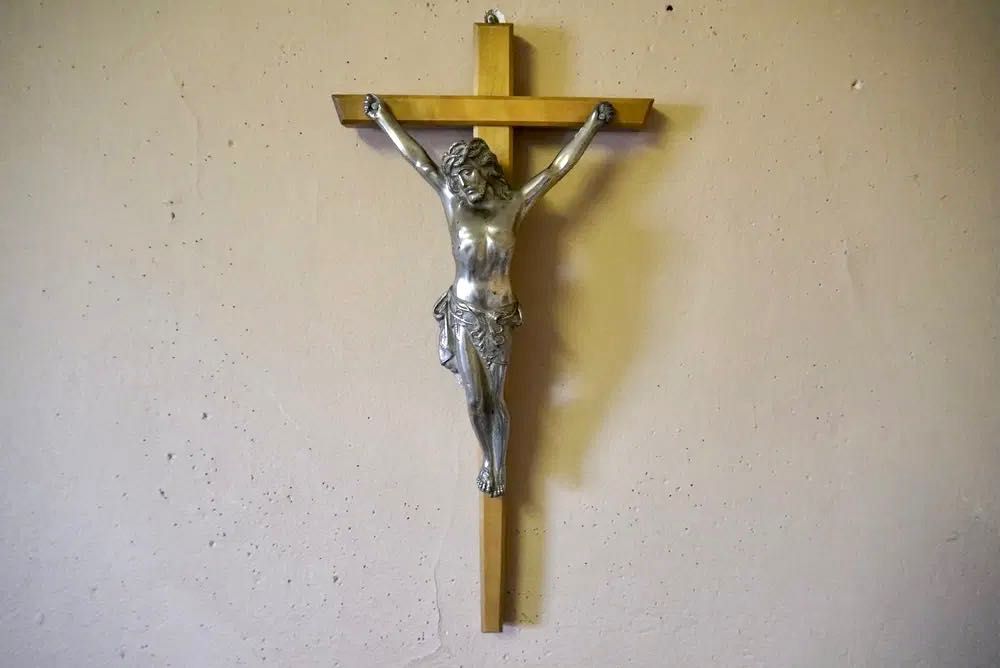 Drewniany krzyż rzeźba Jezus Krucyfiks Dewocjonalia 16