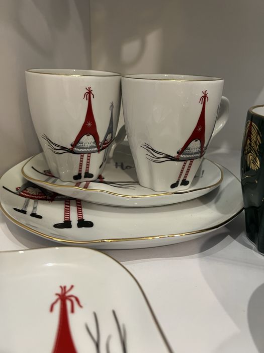 Zestaw Lubiana święta porcelana skrzaty stone age boże narodzenie