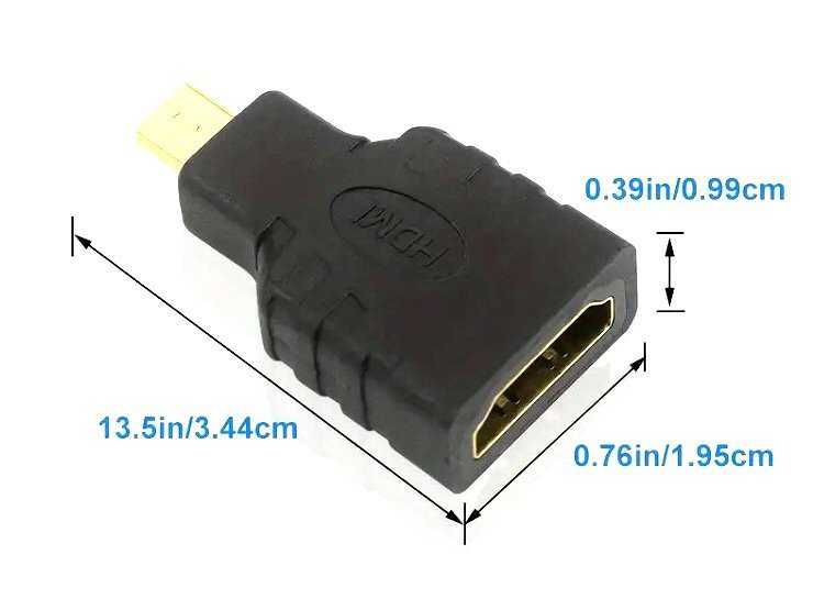 Adapter / przejściówka micro HDMI (M) -> HDMI (F)