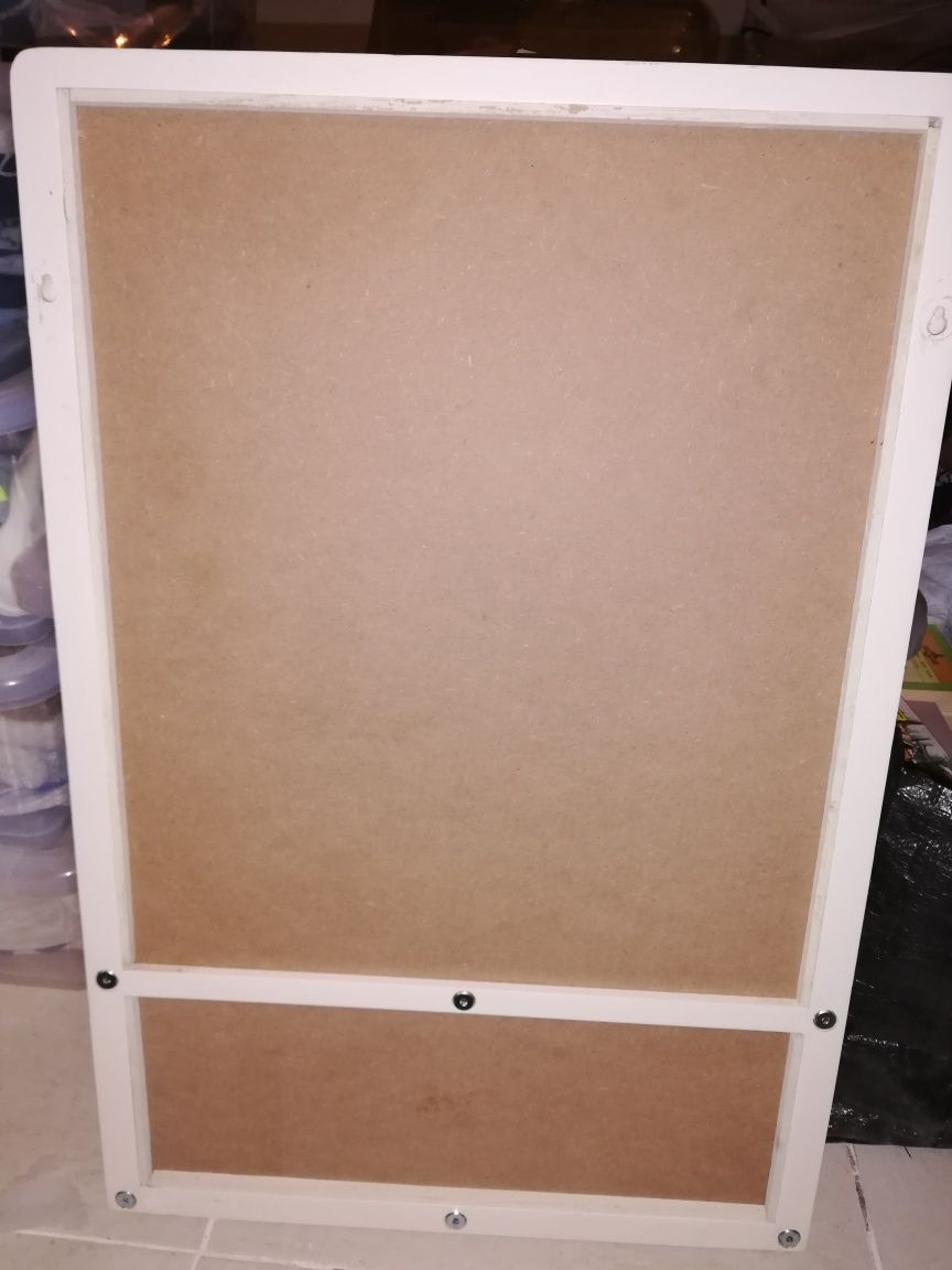 Quadro de parede branco com ardósia/íman IKEA LUNS descontinuado