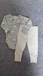 Komplet newbie 62 body rosnące misie legginsy prazkowane