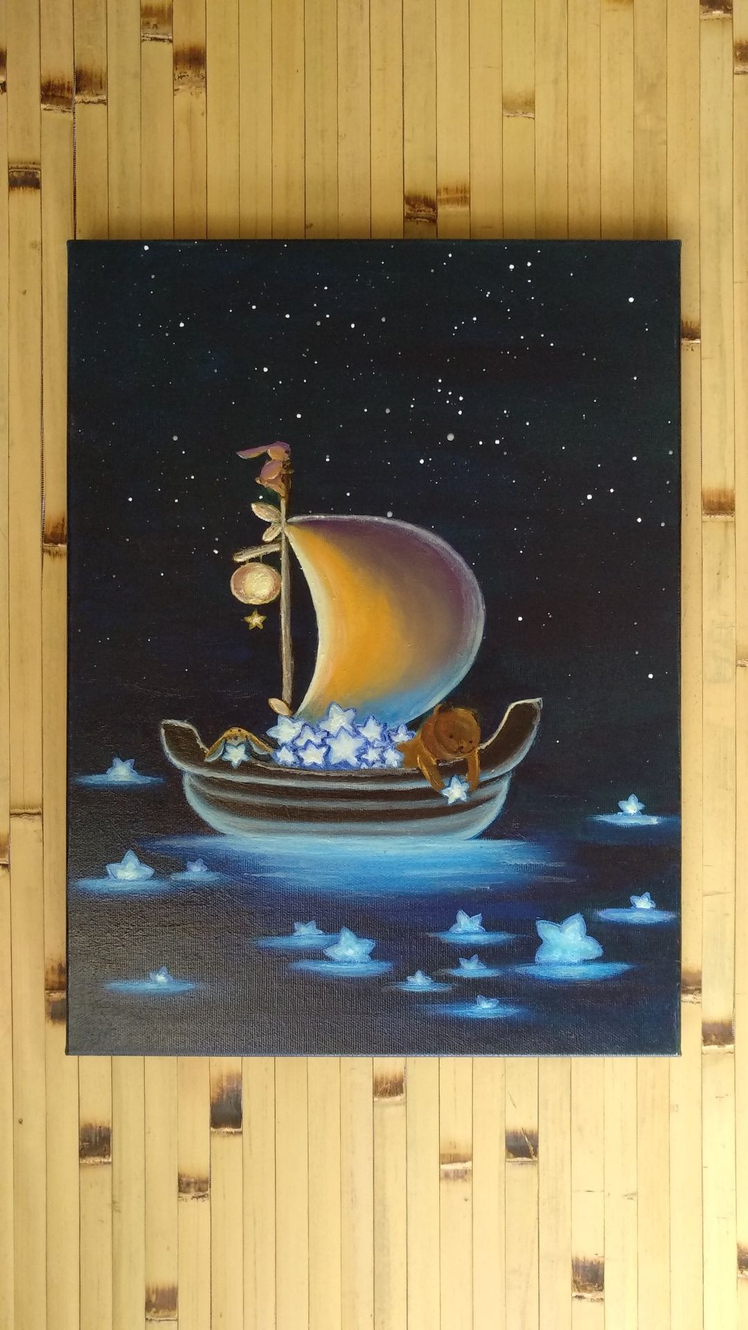 Картина в детскую "Волшебный кораблик"