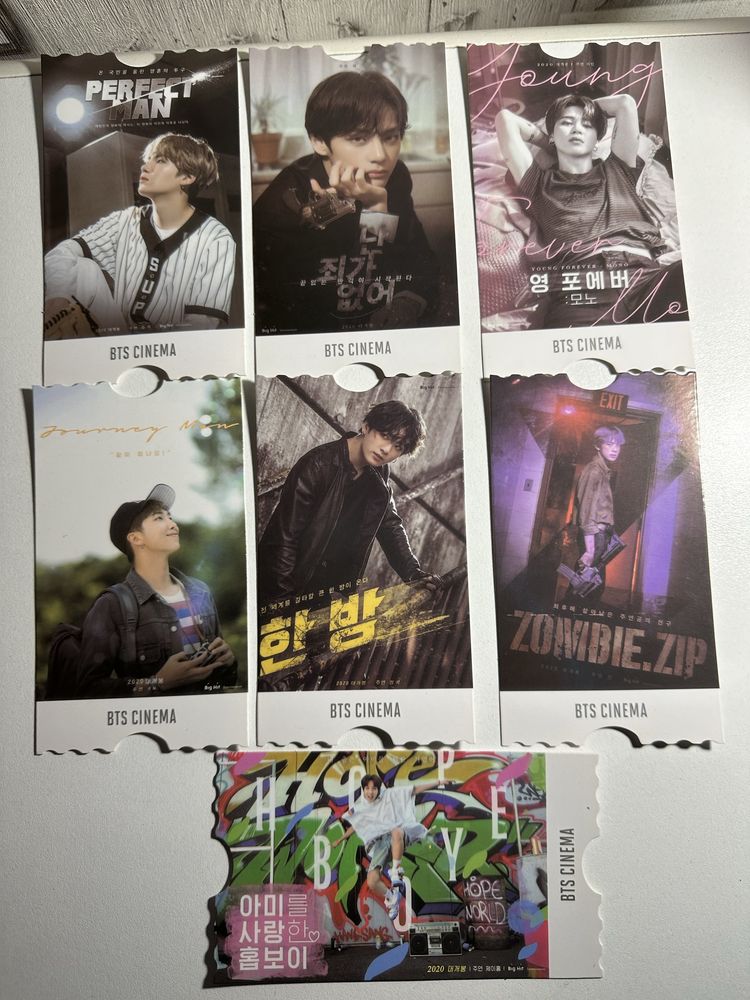 BTS Official ARMY Zip Cinema Ticket Photocards