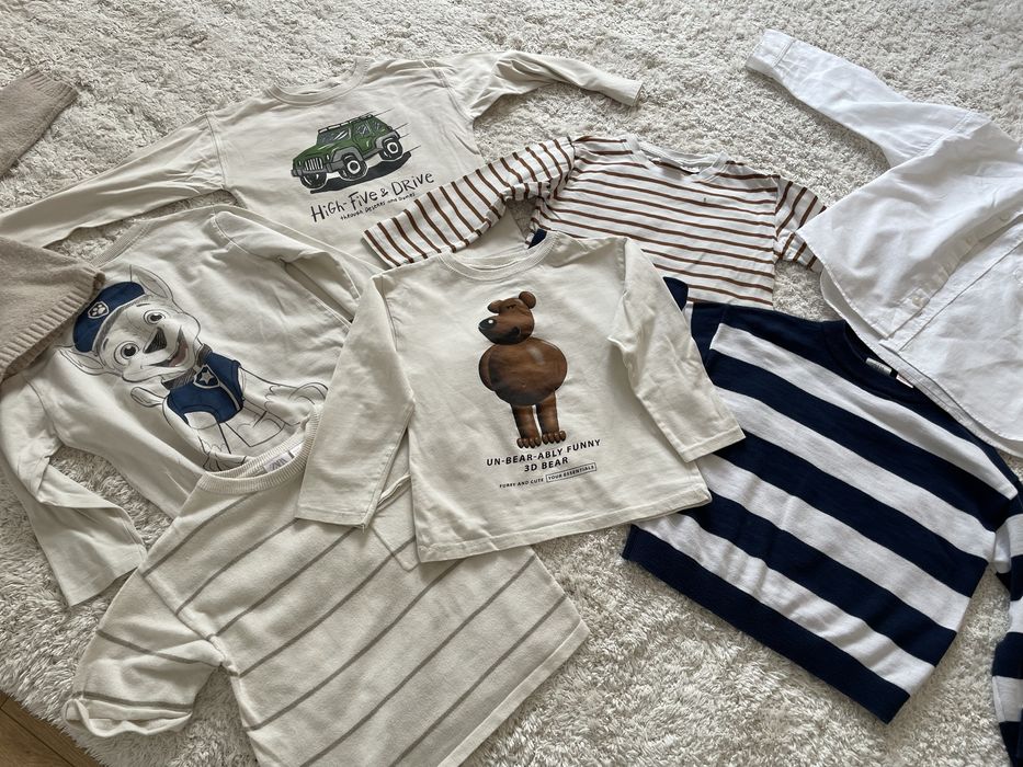 Zestaw paczka paka chłopiec jesień 110 Zara Tommy Hilfiger gratis 23sz