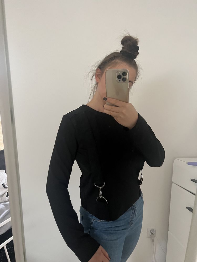 Bluzka damska  długi rękaw czarna S Zara