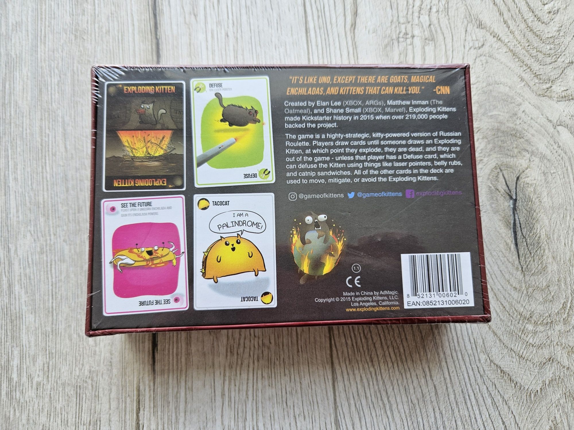 Exploding kittens Eksplodujące kotki wersja angielska