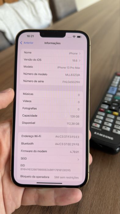 Iphone 13 pro max 128gb gold retomas