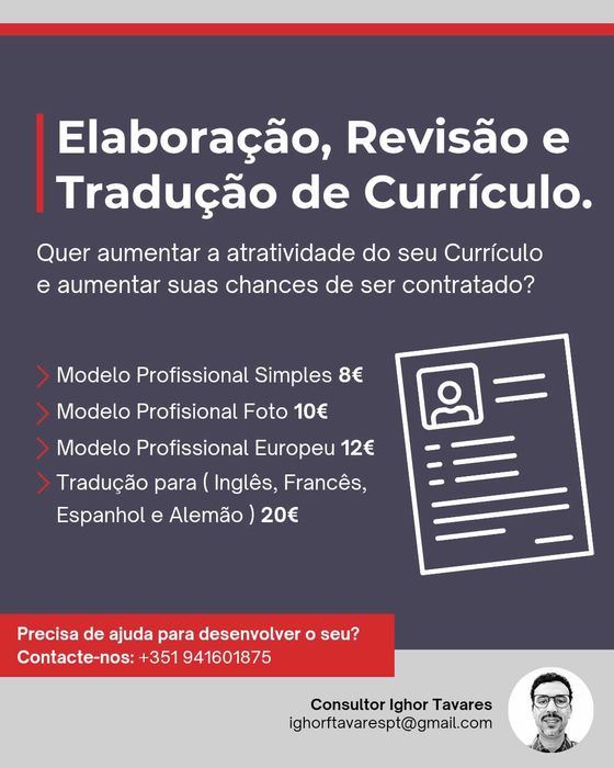 Elaboração, Revisão e Tradução de Currículo