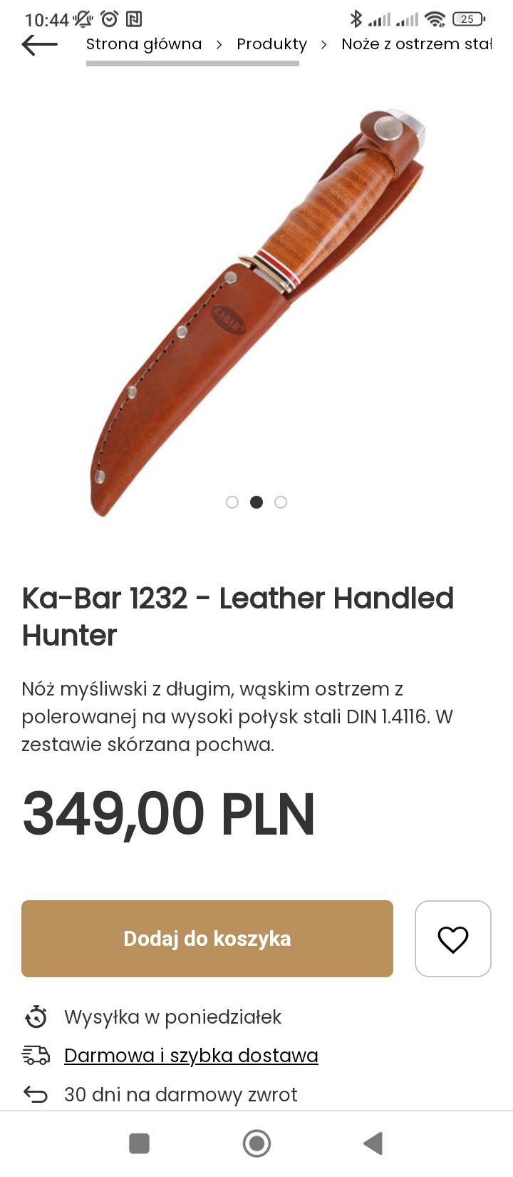 Nóż KA-BAR 1232 finka