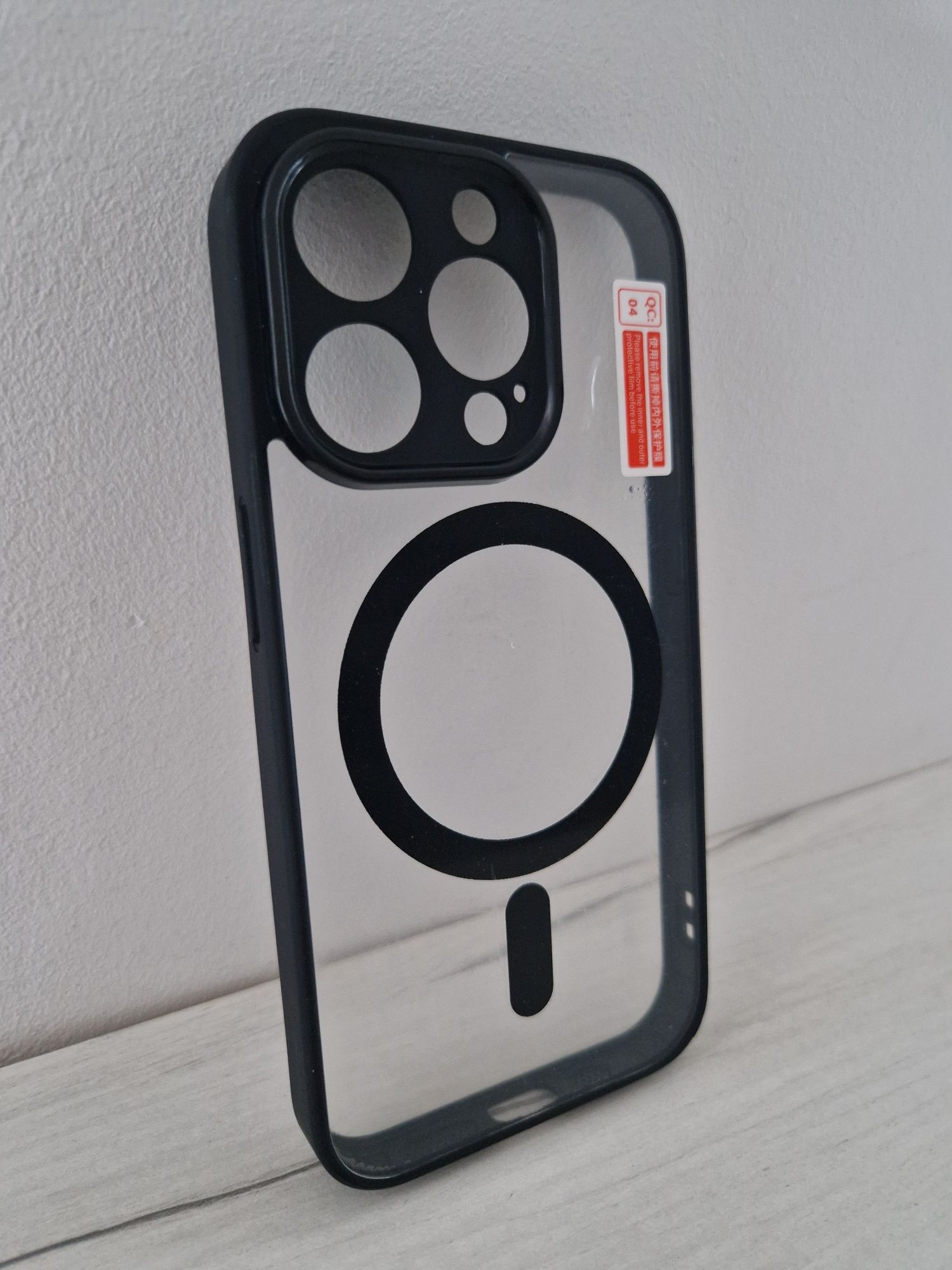 Acrylic Color Magsafe Case do Iphone 15 Pro Max czarny