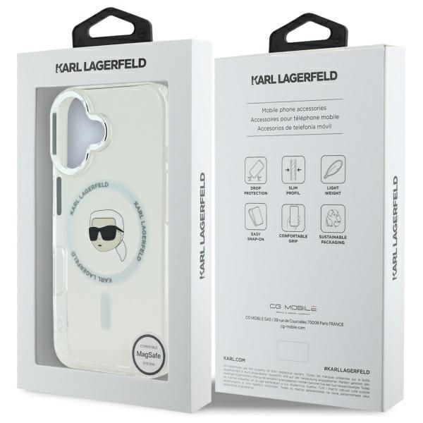 Karl Lagerfeld KLHMP16SHLSKIH iPhone16 6.1" biały/white hardcase IML