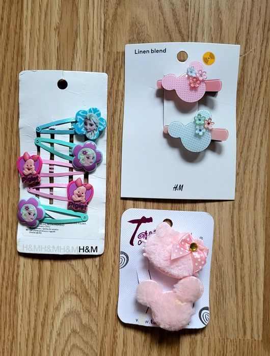 H&M Disney Kraina Lodu Minnie Hello Kitty Prosiaczek spinki do włosów