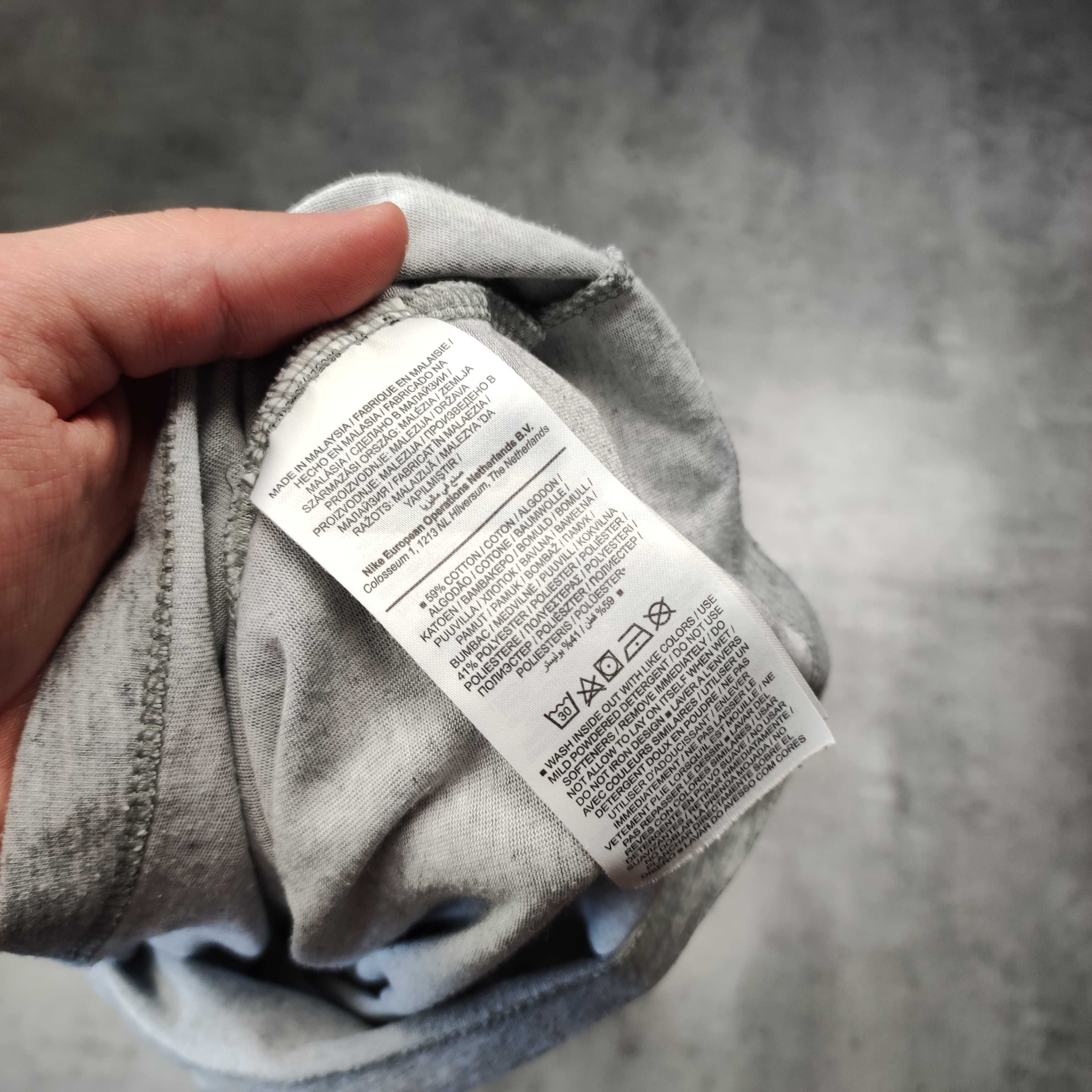 MĘSKA Koszulka Sportowa Klasyczna Dri-Fit Nike Szara Lekka Siłownia
