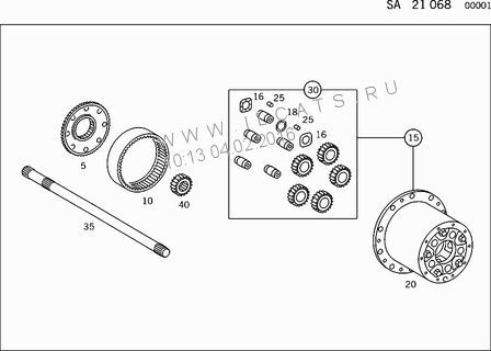 MERCEDES-BENZ планетарная шестерня A3553500354