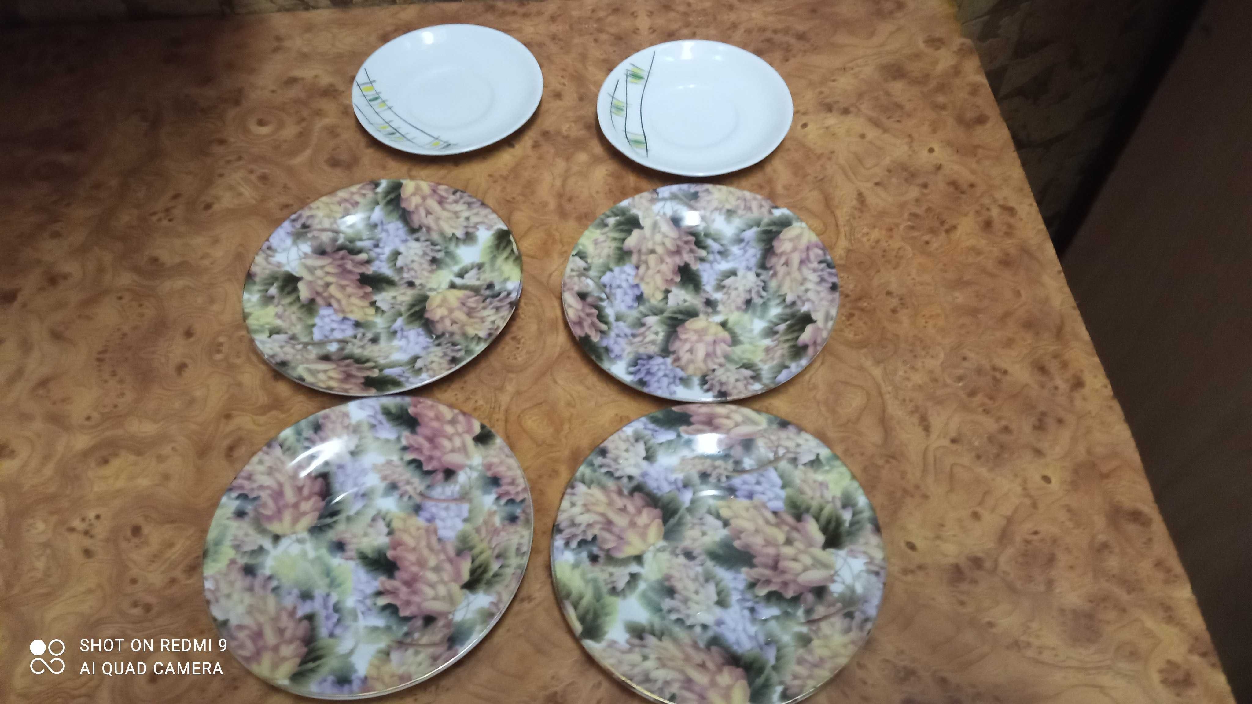 4 talerze porcelana Affek średnica 14 cm sprzedam