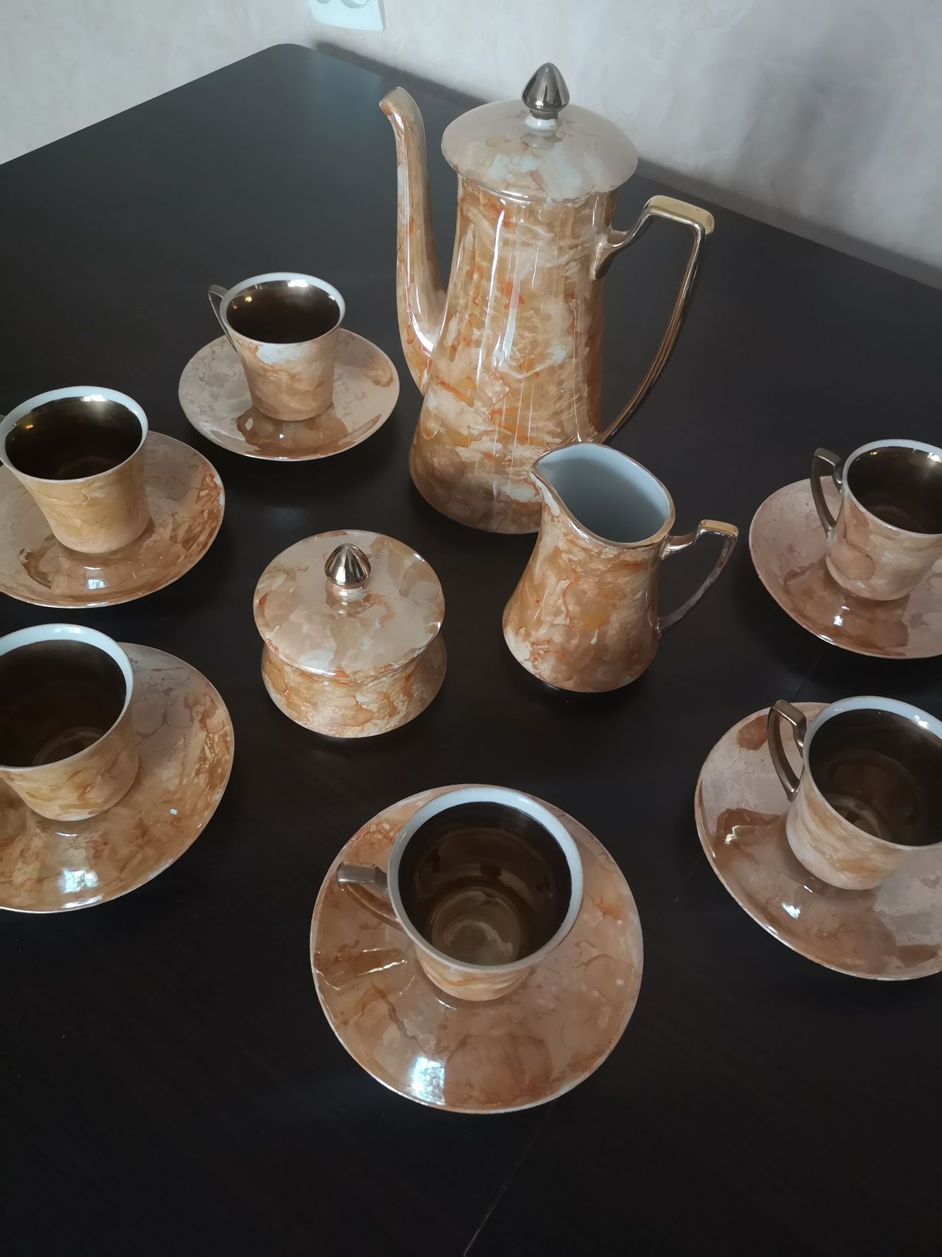 Zestaw kawowy porcelana Wałbrzych lata 70'