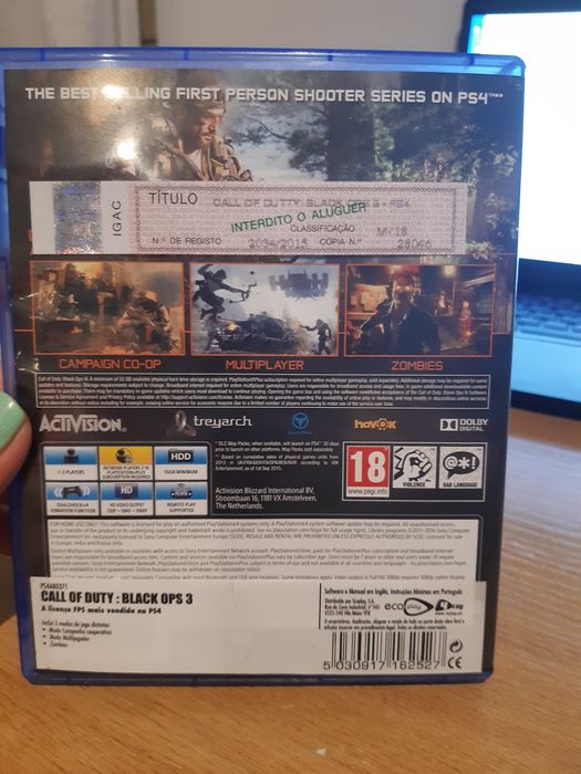 Jogo ps4 call of duty black ops