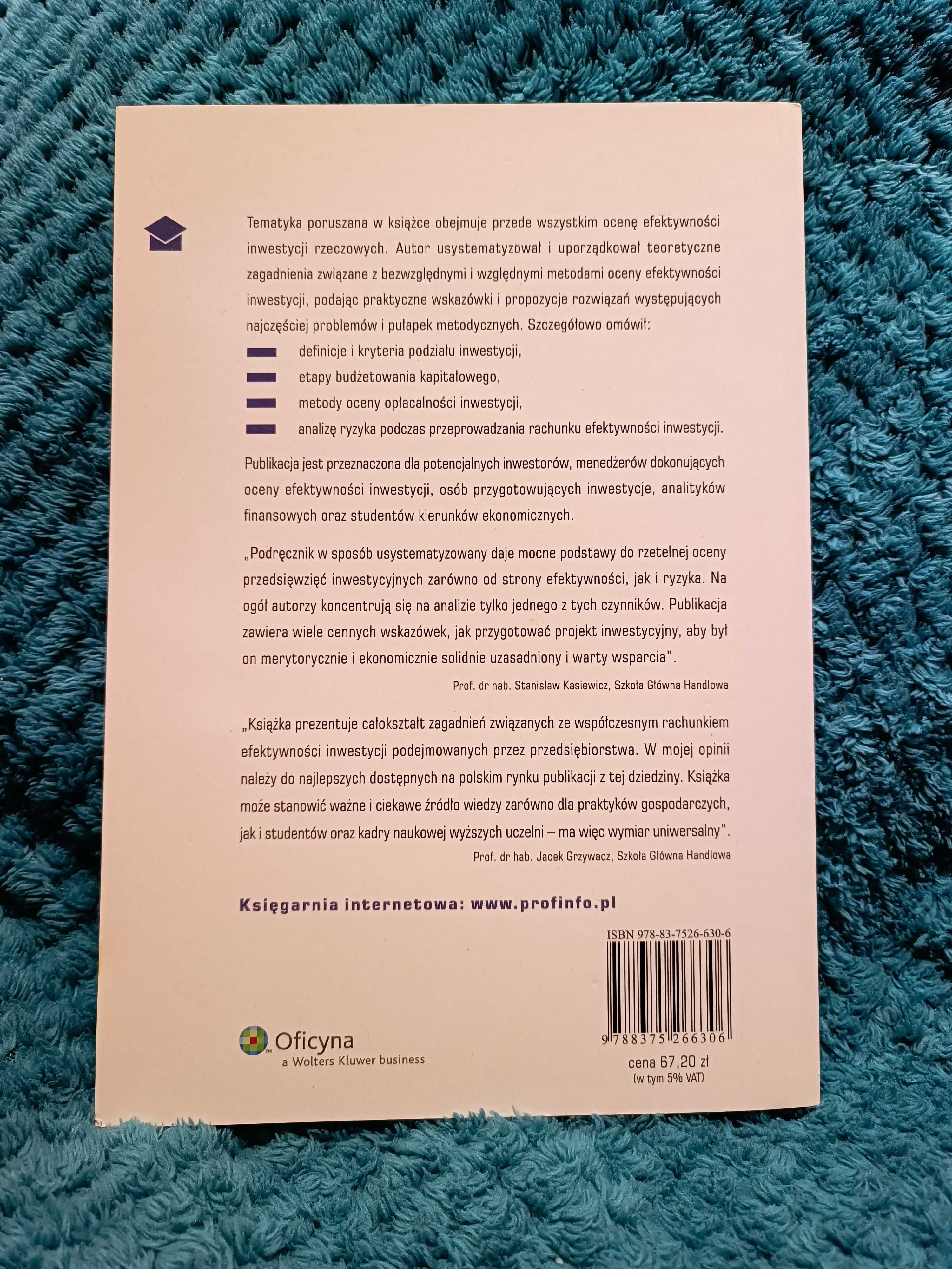 Rachunek efektywności inwestycji, Waldemar Rogowski