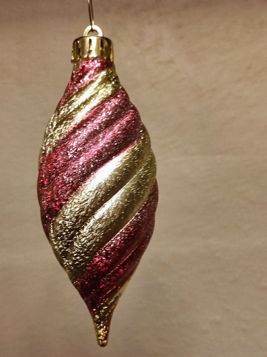 Bombki choinkowe podłużne sople PRL vintage retro