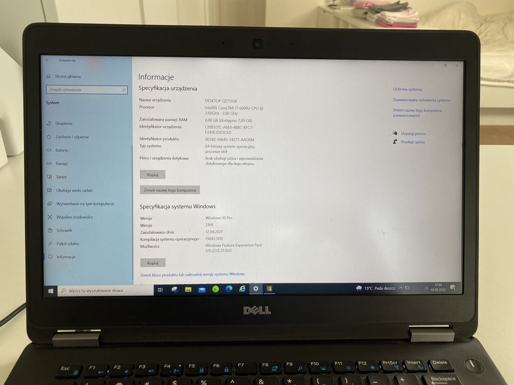 Dell Latitude 7470 i7-6600U 8GB 256 SSD FullHD W10