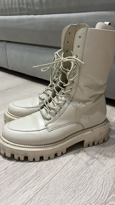 Чоботи кожані на хутрі