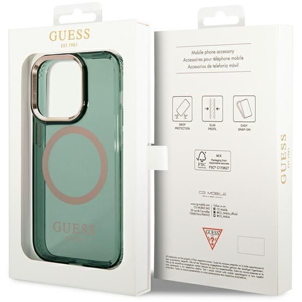 Pudełko Guess do iPhone 14 Pro Max 6,7" - Zielony/Khaki, Magsafe