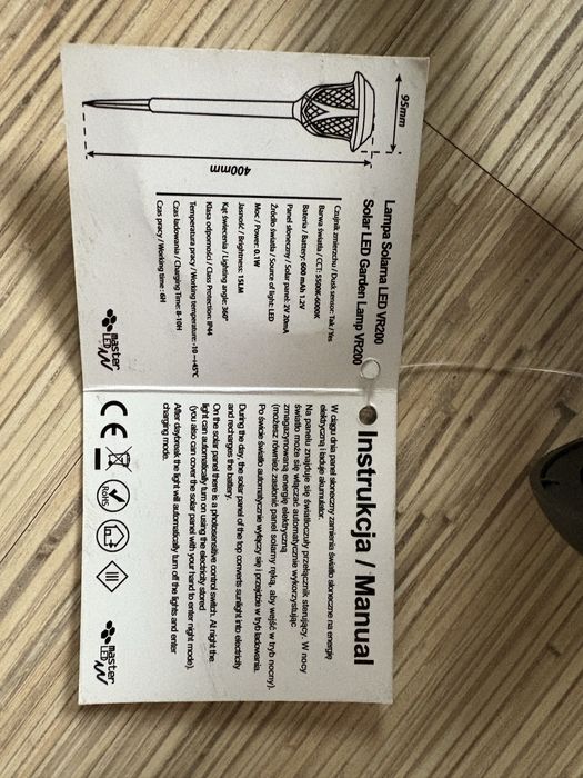 Lampa solarna LED do ogrodu