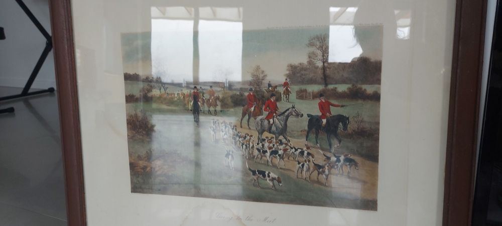 Obrazy litografie myśliwskie stare