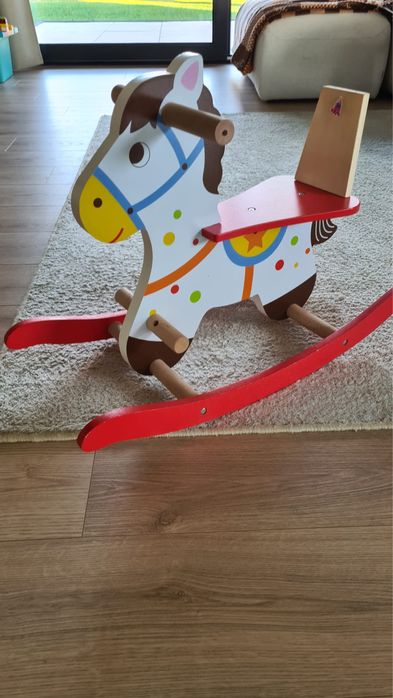 Drewniany konik bujany , koń na biegunach - Lidl