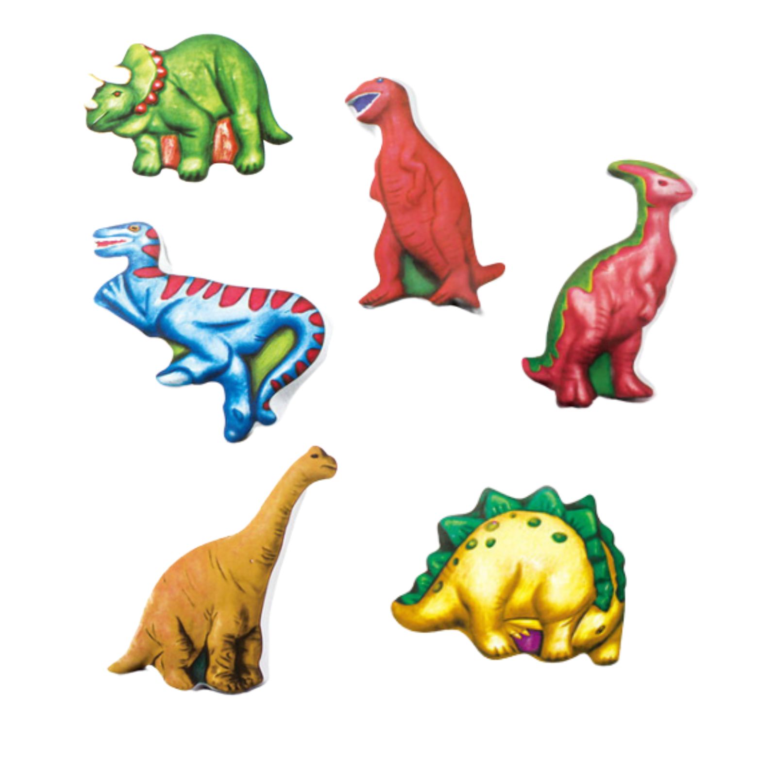 Zestaw kreatywny odlewy gipsowe dinozaury magnesy 6 szt farby