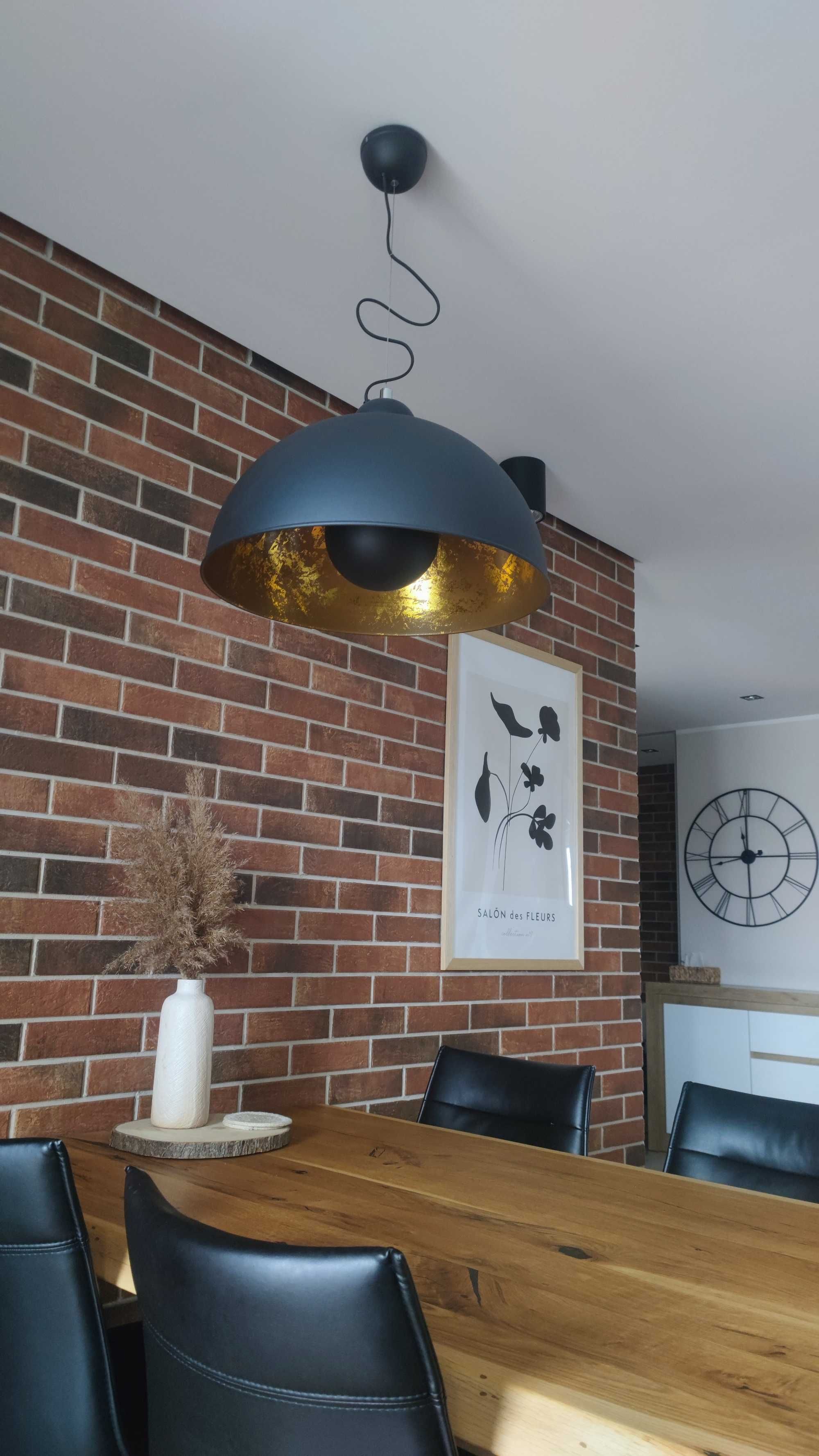 Lampa sufitowa loft czarno złota