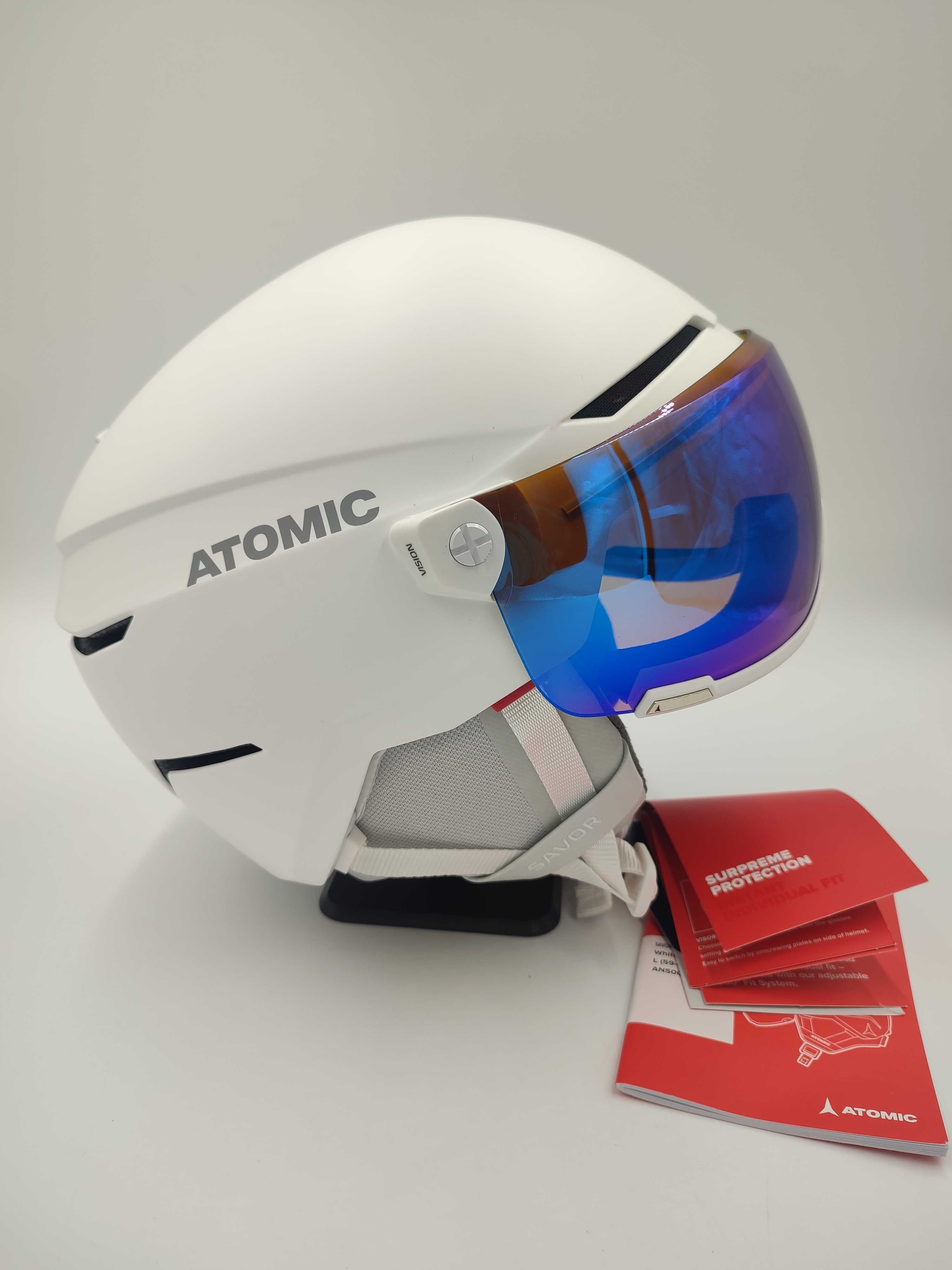 Kask narciarski ATOMIC SAVOR VISOR STEREO Biały Rozmiar L 59-63cm