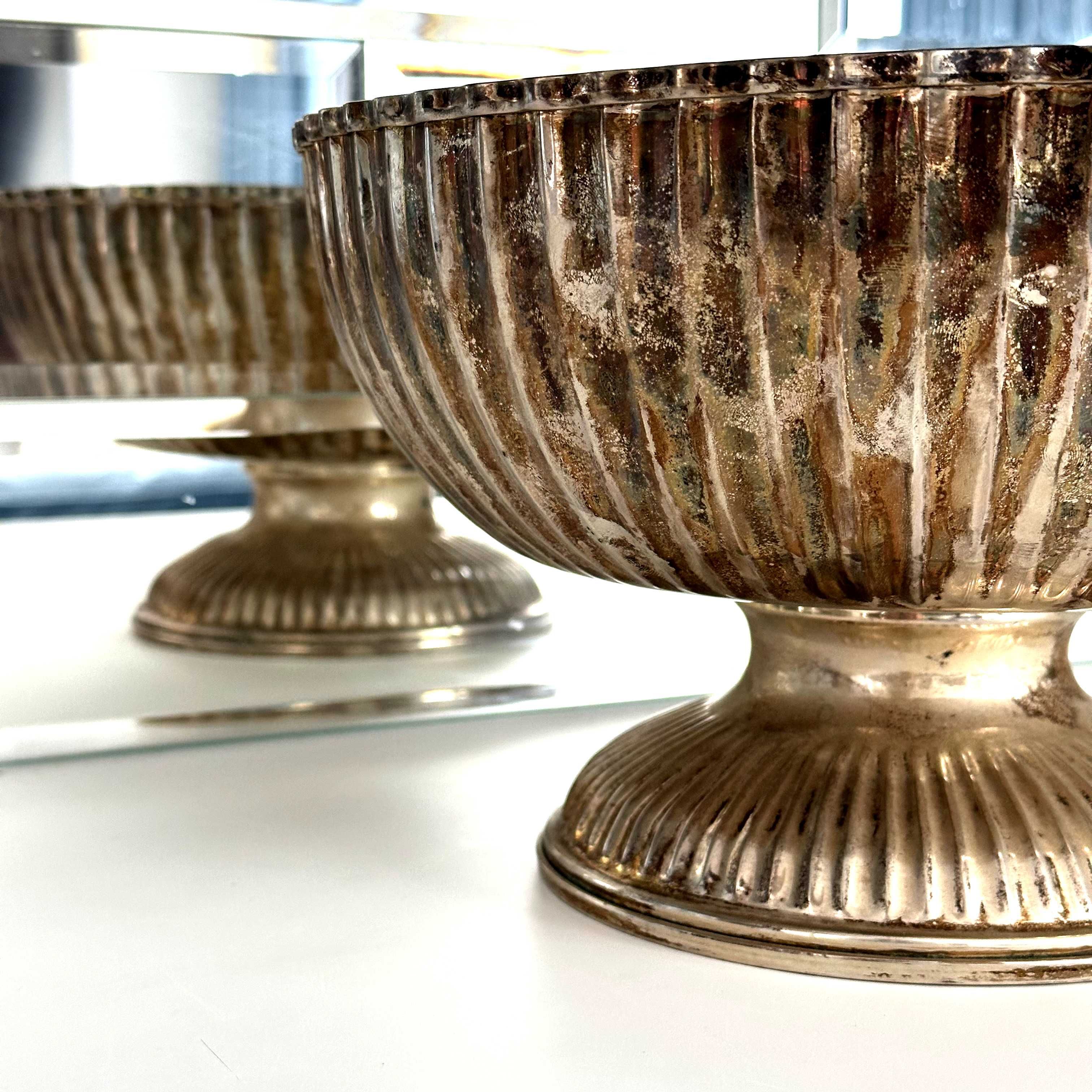 Srebro próba 800 - wielki pojemnik srebrny Art Deco do chłodzenia