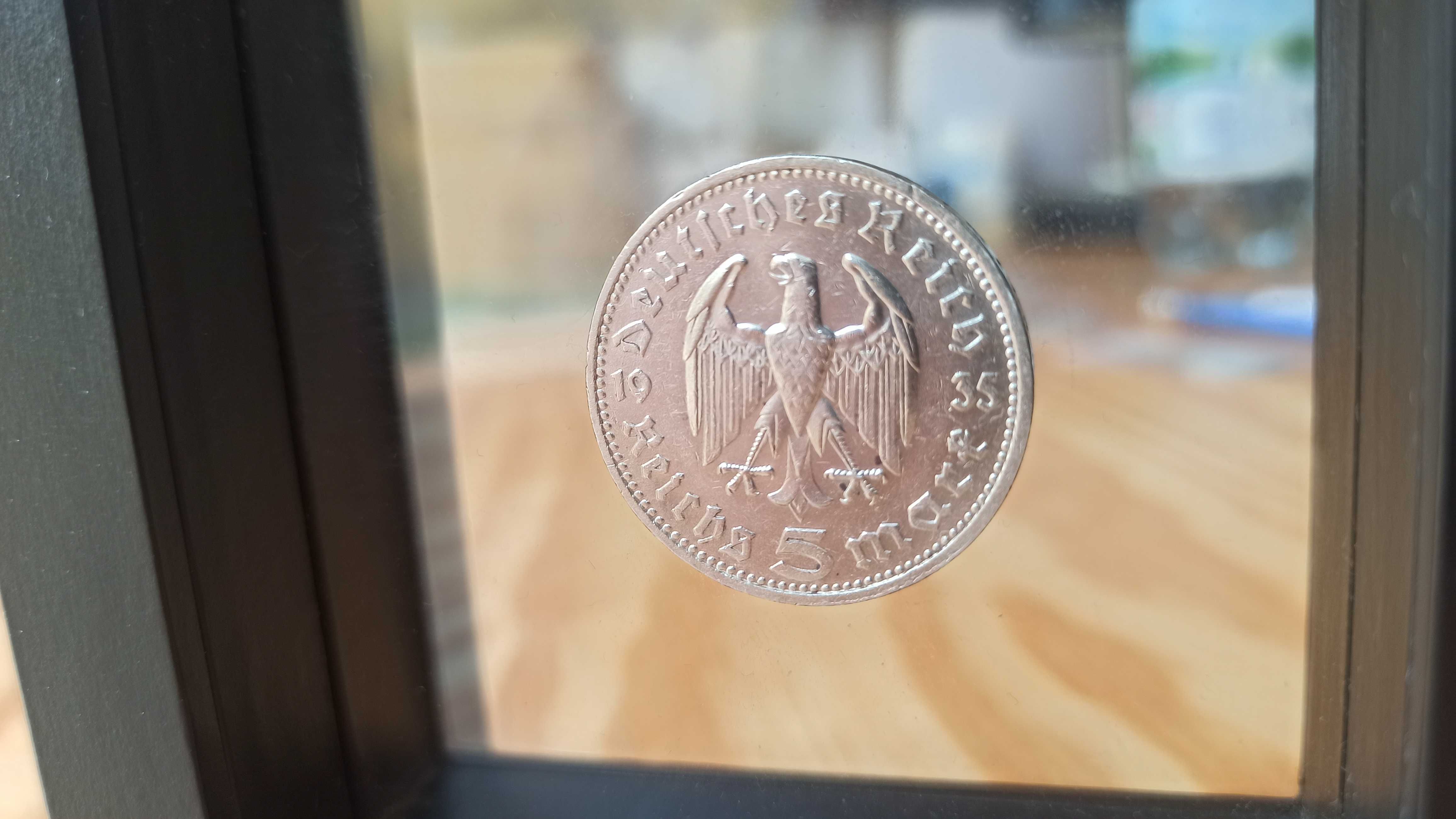 3 Rzesza, 5 Marek HINDENBURG 1935 D Srebro Piękna