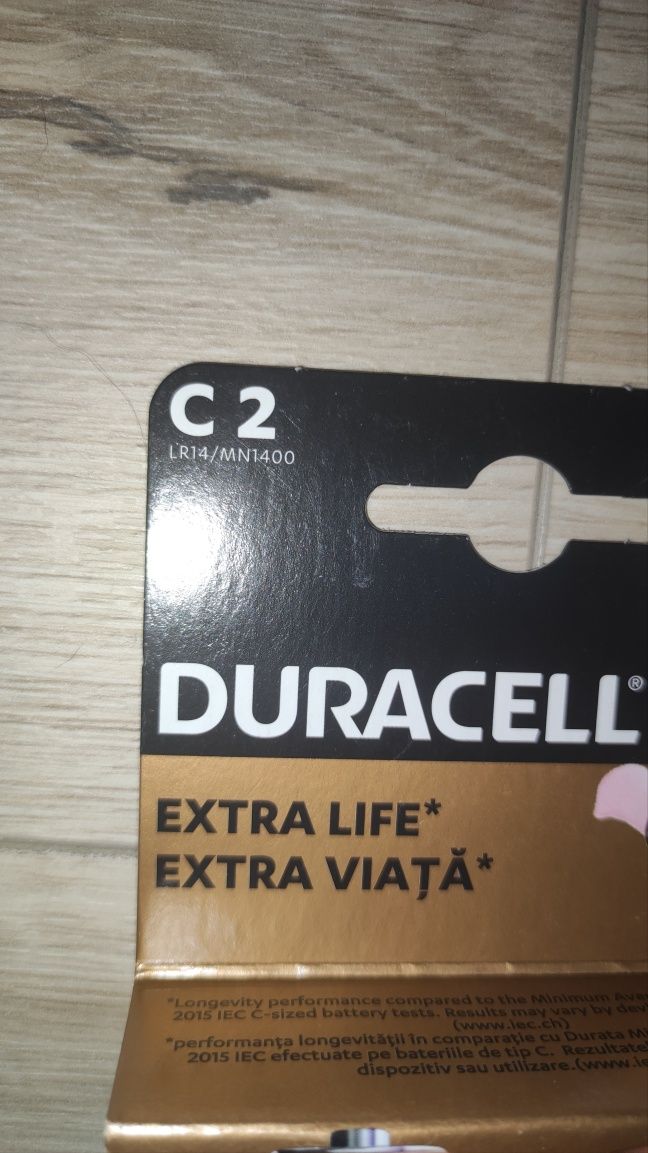 Батарейки Duracell C LR14/MN1400, 2 шт