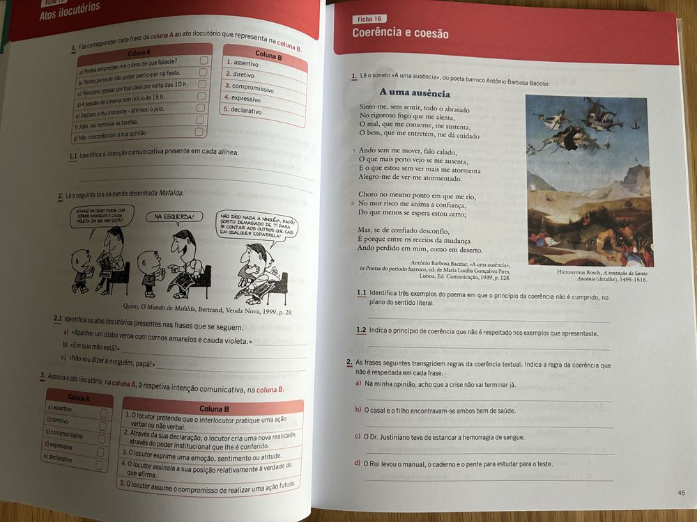 Livros do 11° ano de Português em excelente estado de conservação