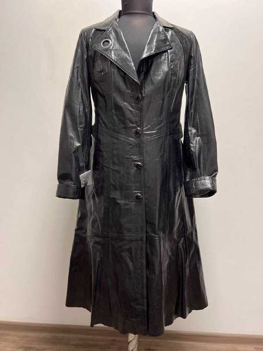 Кожаный тренч плащ шкіряний 48/L