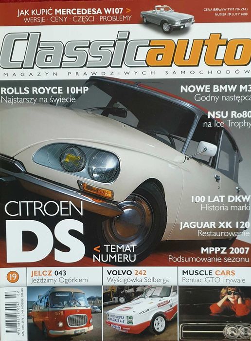 Classicauto Classic Auto nr 19, II/2008, Citroen DS, Volvo 242, BMW M3
