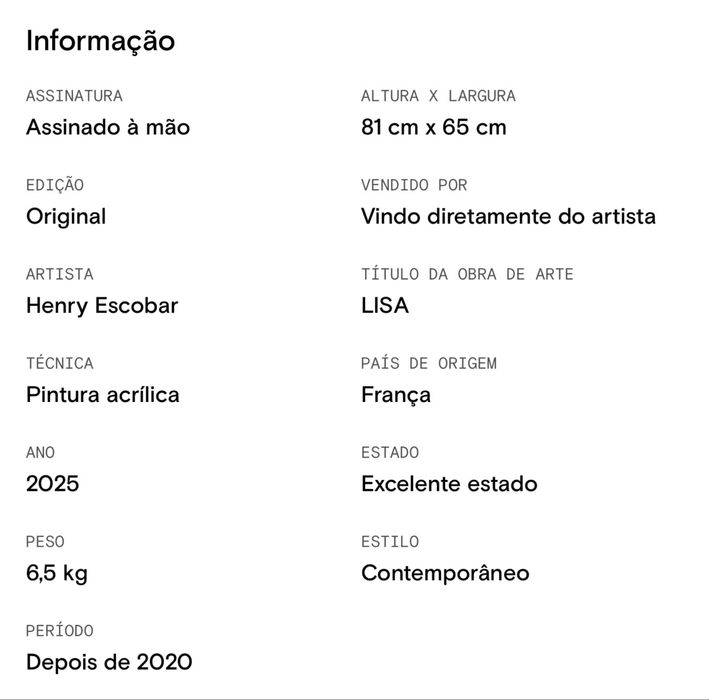 Quadro do Artista Henry Escobar