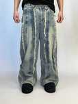 Distressed baggy custom jeans голубі штани джинси M L S