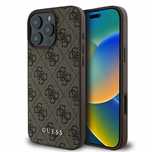 Etui Guess 4G Classic na iPhone 16 Pro - brązowe