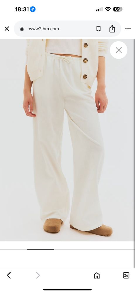 Лляні штани h&m 140розмір 9-10років
