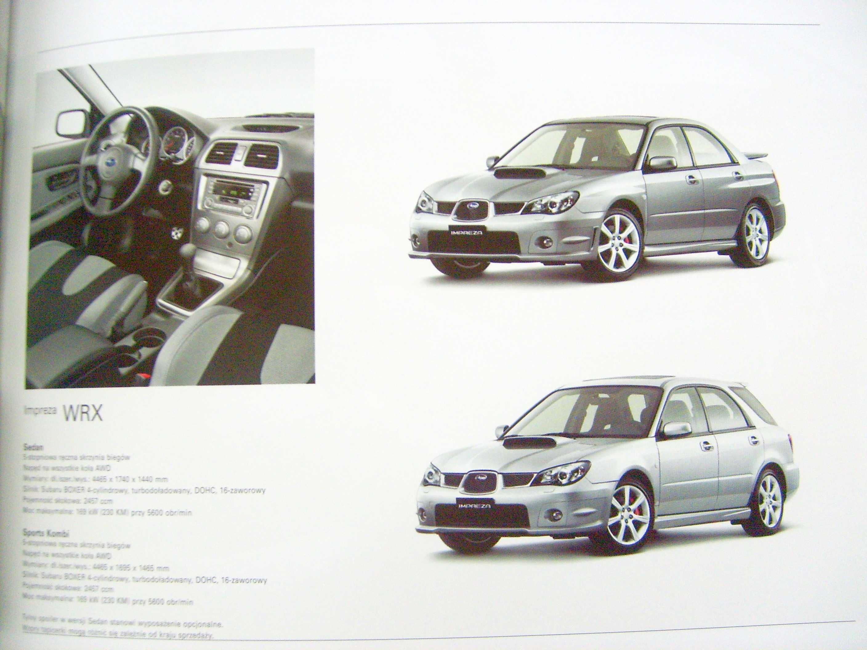 Subaru Impreza 2006 (GD) Sedan & Kombi POLSKA * prospekt 46 str. IDEAŁ