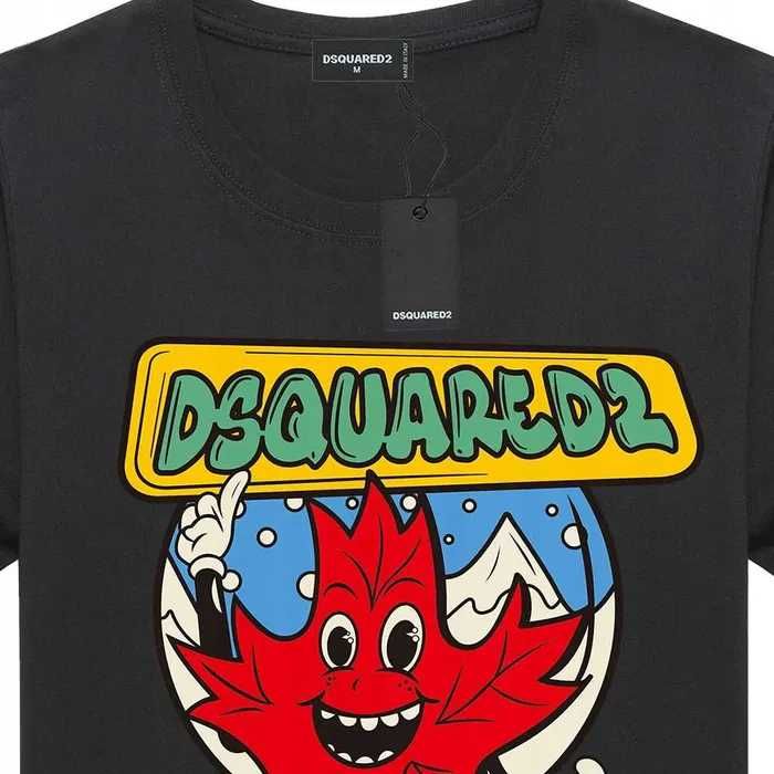 DSQUARED2 T-SHIRT - L - Koszulka męska czarna