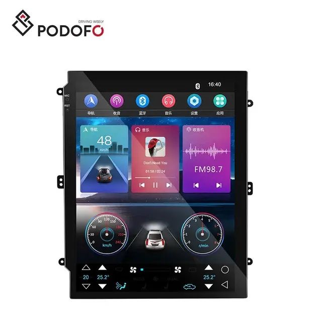 Rádio 2din Vertical 9,7" android auto e CARPLAY 2/32GB GPS WiFi RDS