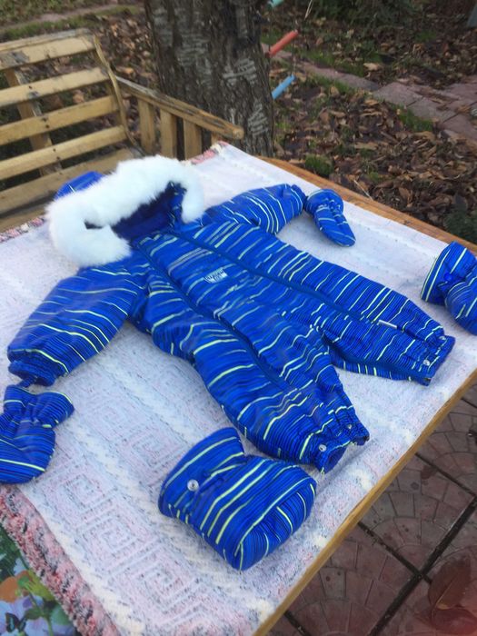 Комбінезон трансформер на відстібній овчині  р.68  ТМ GardenBaby